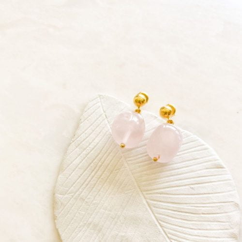 Dion pink quartz silver earrings bonjoukstudio 1024x1024@2x