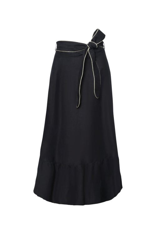 Rosewatrehouse Black Ruffled Skirt 1 Feb24 800x
