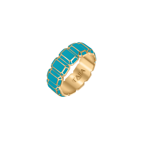 AURA TURQUOISE YELLOW GOLD RING