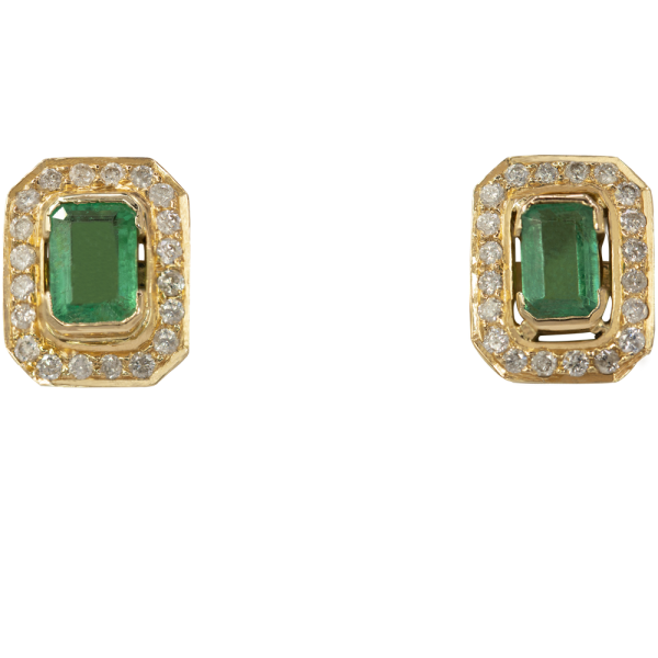 Taj Vintage look Emerald Earrings
