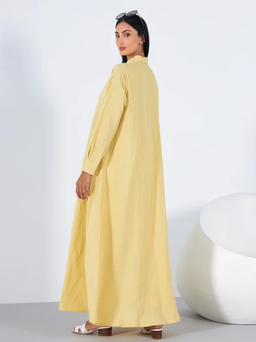 baydaa abaya yellow 02